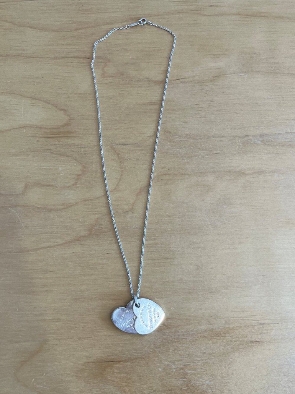 Tiffany & Co Double Heart Tag Necklace- Retired